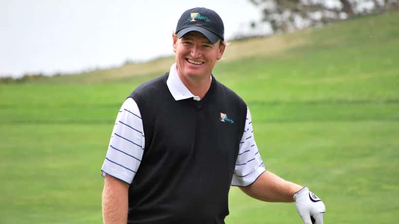 Ernie Els on the golf course at the Presidents Cup international match play event