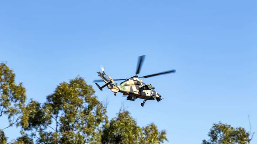 Australian and US Army soldiers during combined arms live-fire training exercise