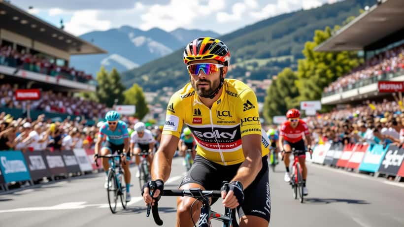 Laurent Jalabert avec un micro RTL lors du Tour de France 2026
