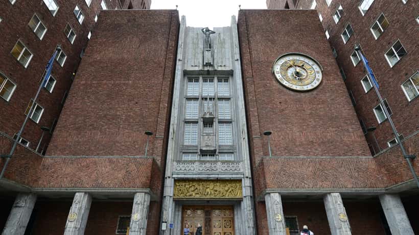 Oslo rådhus, stedet for borgerlige vigsler i Oslo, Norge