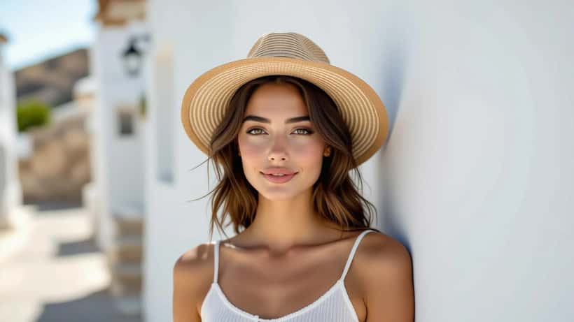 Portrait d'une femme au teint lumineux illustrant les secrets de beauté naturelle de Penélope Cruz en 2026