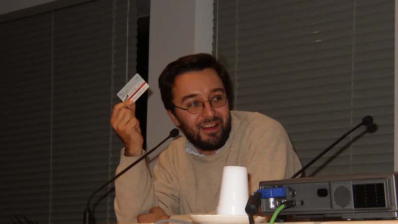 Marco Damilano, giornalista e conduttore di RAI 3, durante un intervento pubblico