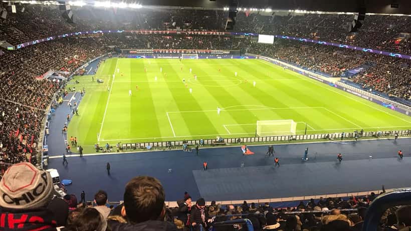 Parc des Princes-stadion under en Champions League-kamp