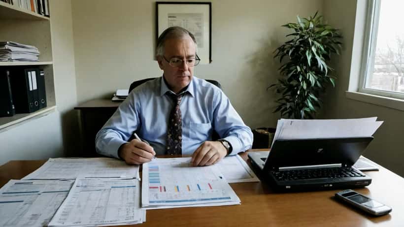 Travailleur canadien révisant ses finances et documents d'épargne REER CELI en 2026