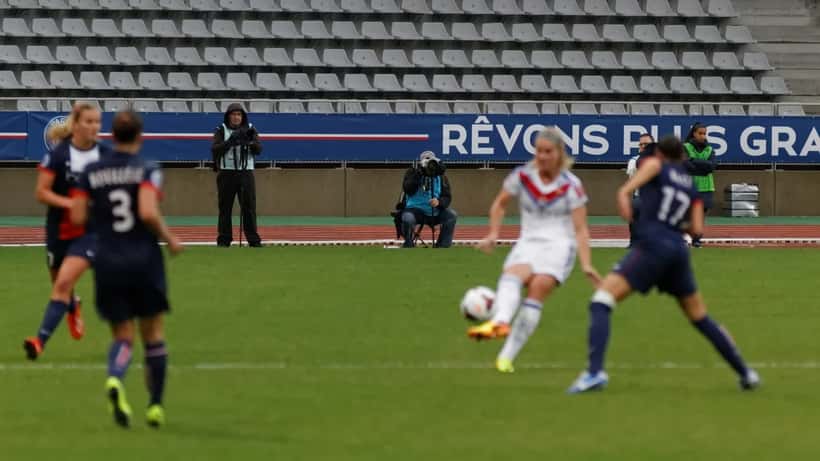 PSG mot Lyon fotballkamp på Parc des Princes i Paris