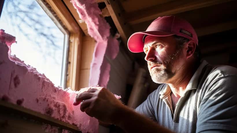 Entrepreneur inspectant l'isolation d'un grenier canadien avant l'été 2026