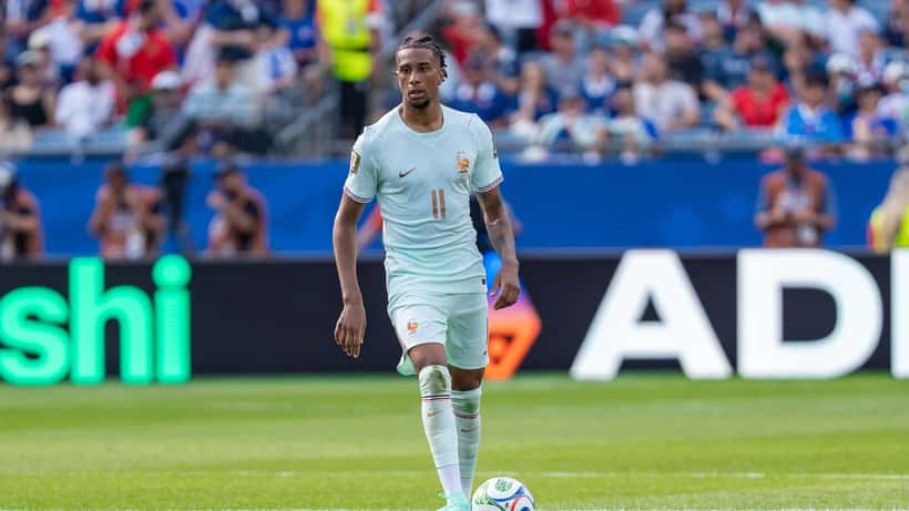 Michael Olise en action lors de France contre Maroc, Coupe du Monde 2026