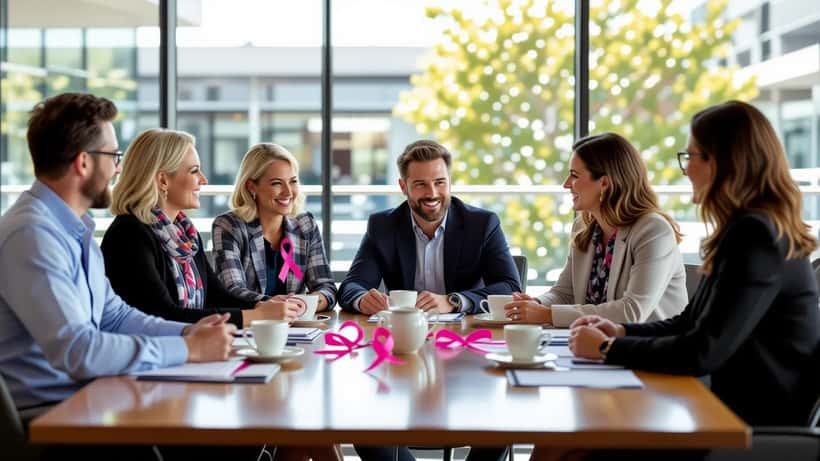 Australians gathering for cancer awareness fundraising morning tea event