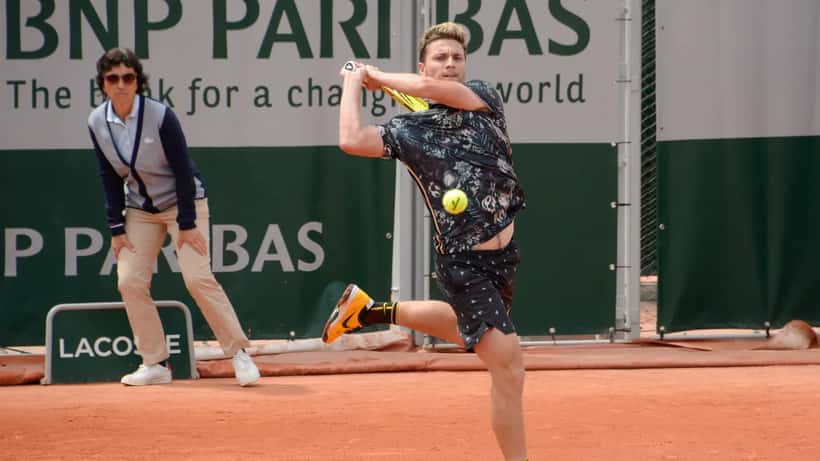 Miomir Kecmanovic on court, Wimbledon 2026