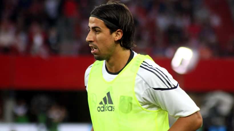 Sami Khedira im Trikot der deutschen Nationalmannschaft beim Training