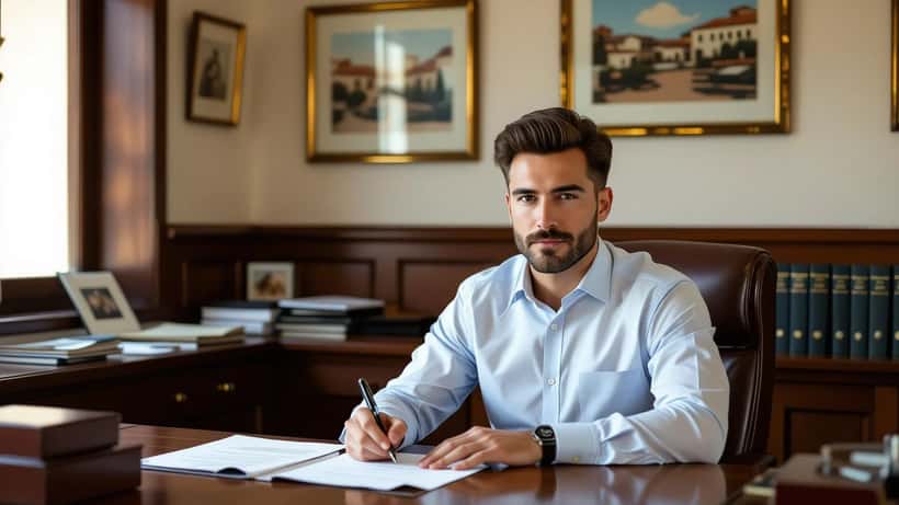 Alessandro Varsi firma documenti legali con avvocato prima di entrare al Grande Fratello VIP 2026