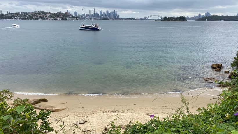 Affluent Sydney eastern-suburbs beach near Vaucluse on a clear morning