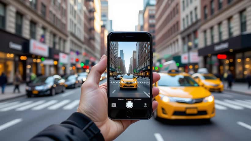 Självkörande Uber-fordon på en gata, symbol för digital mobilitet