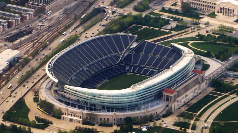 Soldier Field, el estadio actual de los Chicago Bears en Chicago, Illinois