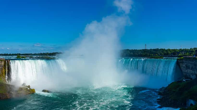 Horseshoe Falls in Niagara Falls Ontario seen from the Canadian side