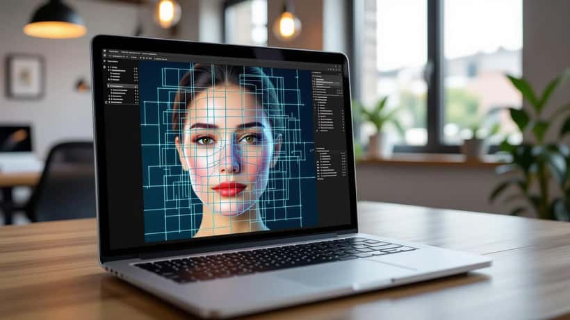 Artificial intelligence concept image representing deepfake video detection technology