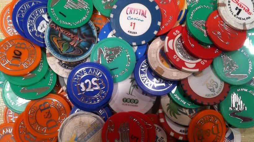 Stack of casino chips representing US sweepstakes casino regulatory crackdown 2026