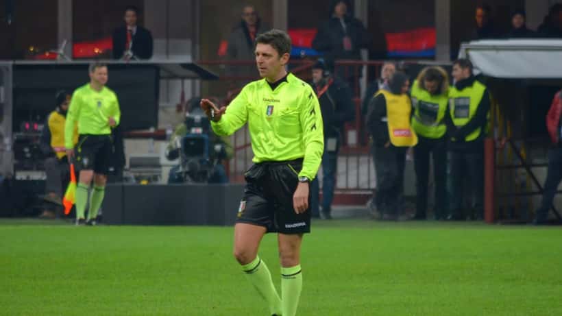 Gianluca Rocchi, designatore degli arbitri di Serie A, durante una gara