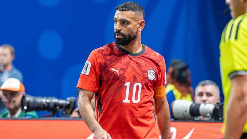 Mohamed Salah in Egypt national team jersey during Argentina vs Egypt match, July 2026