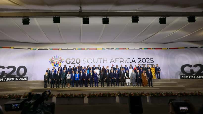 Líderes do G20 em foto oficial da cúpula da África do Sul 2025
