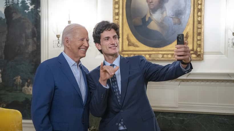 Jack Schlossberg with President Joe Biden at the White House