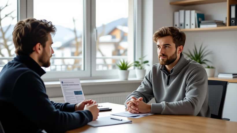 Jeune homme en consultation avec un addictologue dans un cabinet médical à Genève