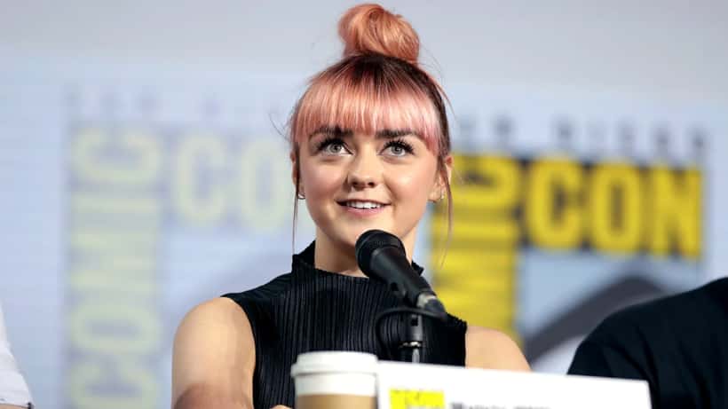 Maisie Williams at a film event representing child star wealth management and Coogan Law protections for minor performers