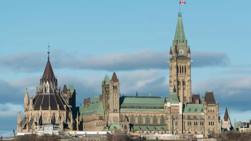 Centre Block and Library of Parliament in Ottawa, representing Canadian electoral boundary law