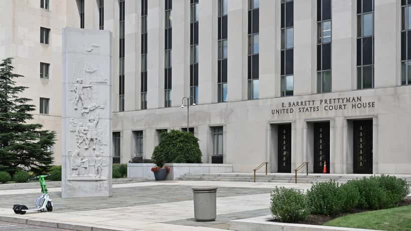 E. Barrett Prettyman United States Courthouse in Washington DC where Shamell Naquan Joyner's federal trial took place in 2026