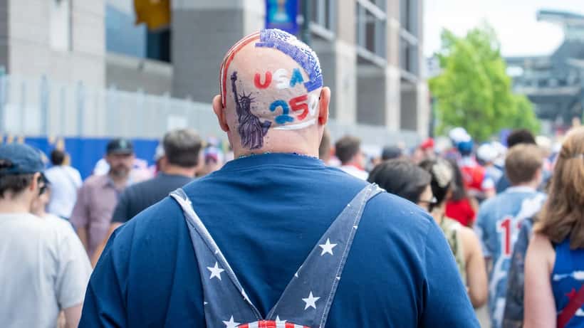 Soccer fans at a FIFA World Cup 2026 match in the United States