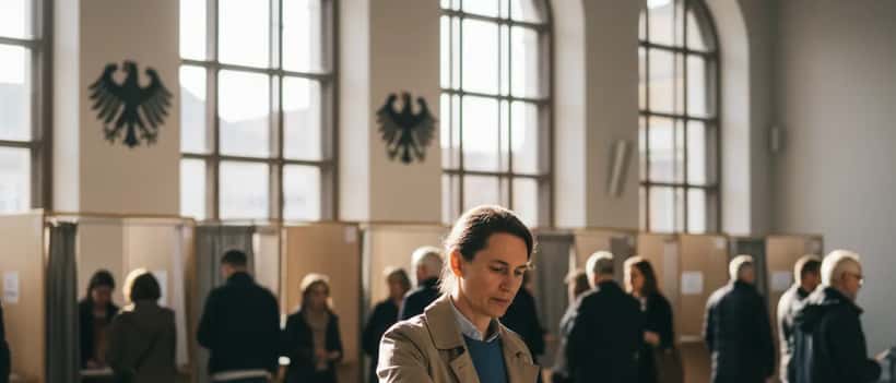 Bürger werfen ihre Stimmzettel bei der Münchner Stichwahl 2026 in die Wahlurne