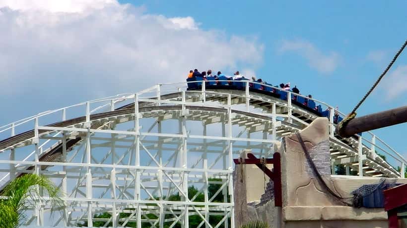 Achterbahn Wild One auf dem Gelände von Six Flags America