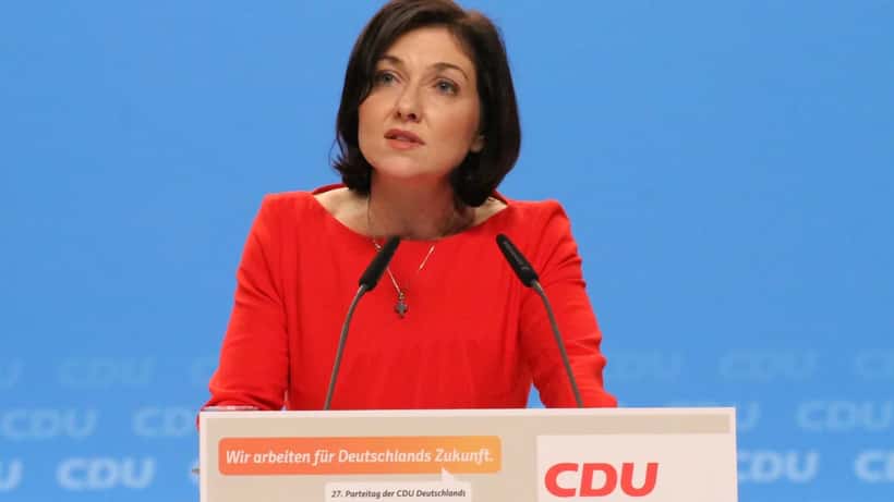 Katherina Reiche, CDU-Politikerin und neue Bundeswirtschaftsministerin, bei einer Parteiveranstaltung