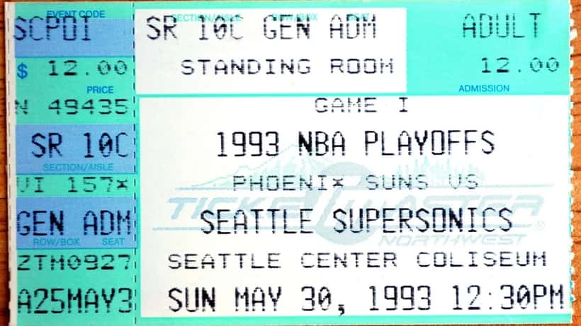 1993 NBA Western Conference Finals playoff ticket stub consumer rights basketball