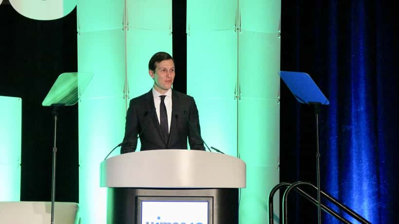 Jared Kushner taler på Blue Button-presentasjon, HIMSS18, Las Vegas 2018