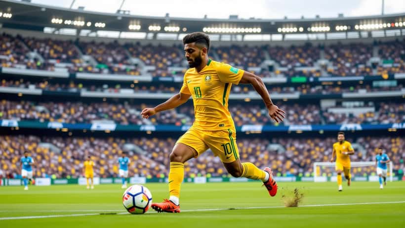 Australian Socceroos winger of Tamil heritage competing at the 2026 FIFA World Cup