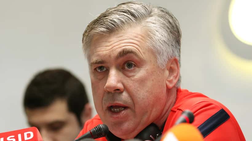Carlo Ancelotti, técnico da Seleção Brasileira, sorrindo durante a Copa do Mundo 2026