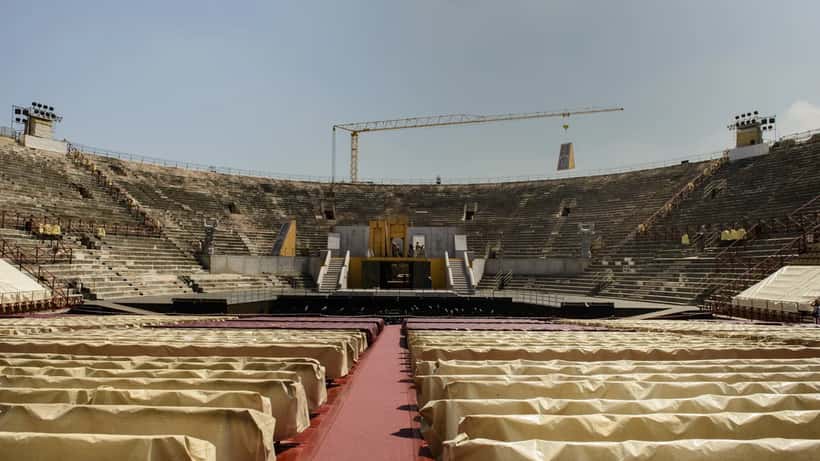 Arena di Verona vista esterna, sede dell'evento Italia Loves UNESCO
