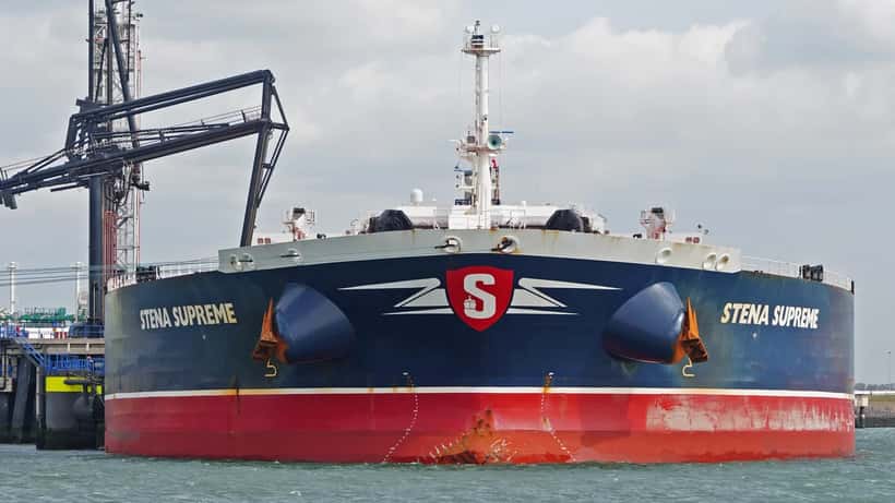 Stena Supreme tankfartyg på öppet hav