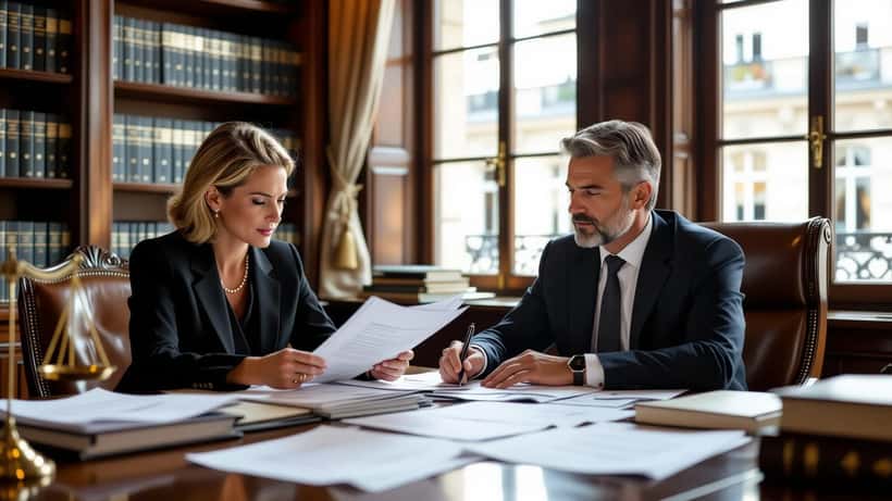 Avocat consultant une famille sur les procédures juridiques après disparition d'un passager aérien