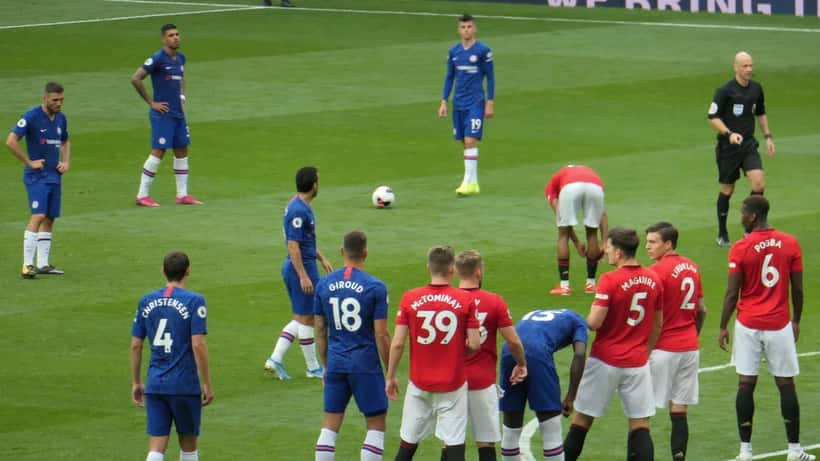 Scott McTominay in Manchester United kit during a Premier League match