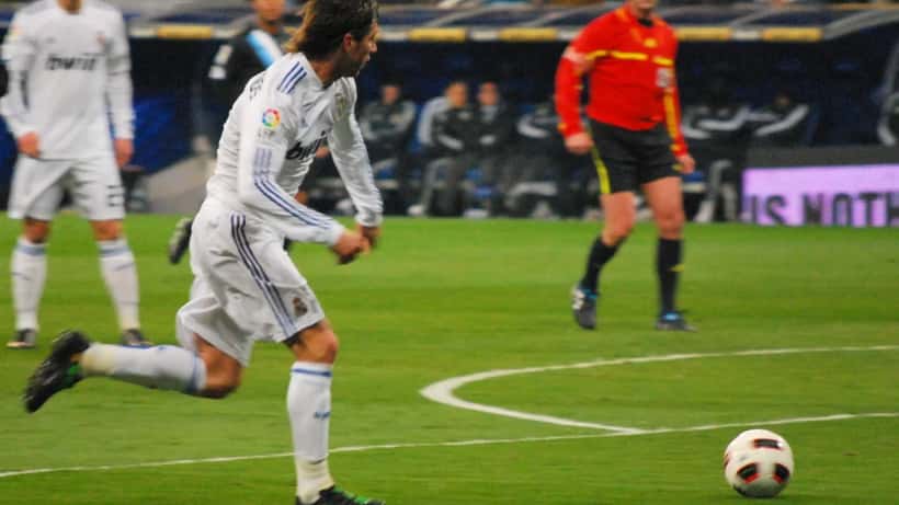 Sergio Ramos in football kit during a professional match
