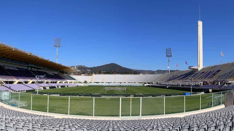 Stadio Artemio Franchi pitch in Florence Italy representing sports medicine and player fatigue during Serie A end of season