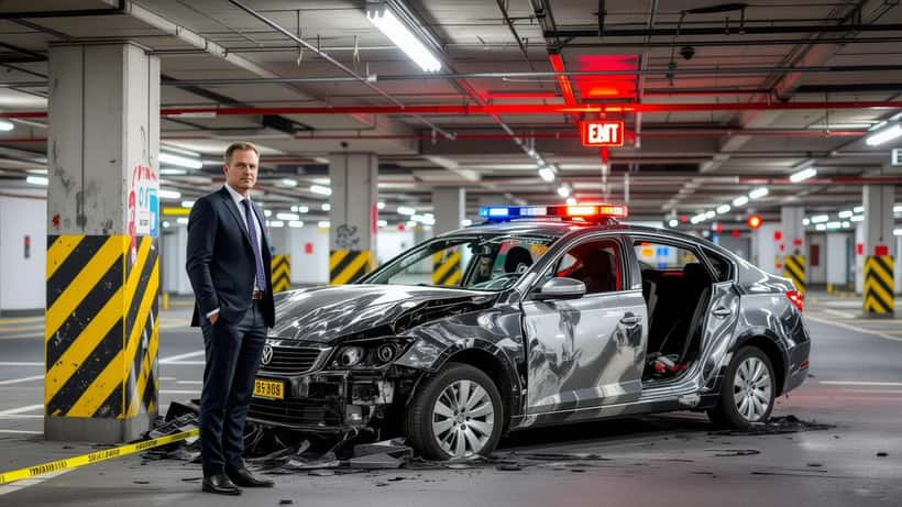 Advocaat inspecteert brandschade in parkeergarage Rotterdam IJsselmonde 2026