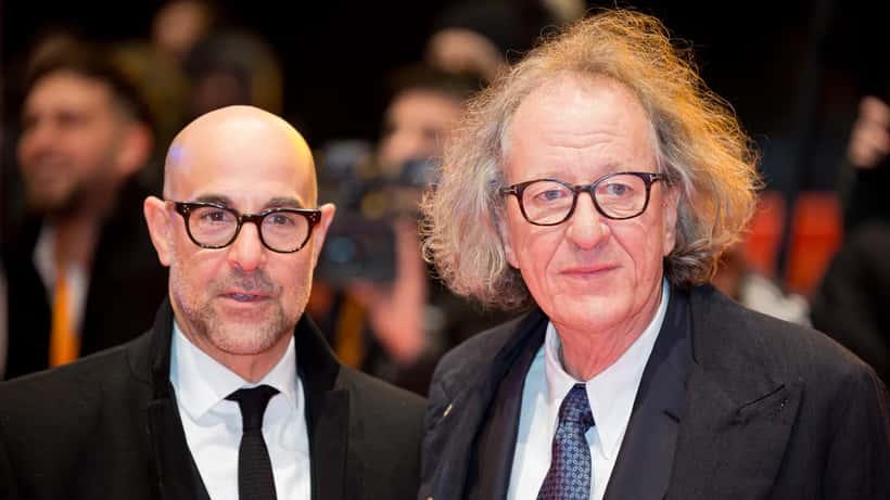 Stanley Tucci at a film premiere, star of Tucci in Italy Season 2 on Disney Plus