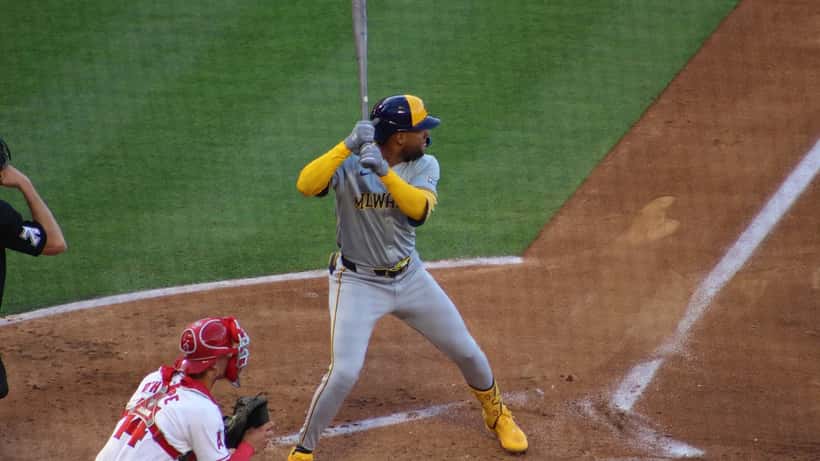 Jackson Chourio of the Milwaukee Brewers in action on the field