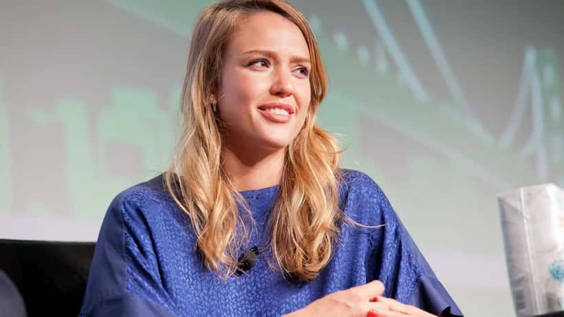 Jessica Alba at a public event, representing celebrity entrepreneur career pivot and wealth management