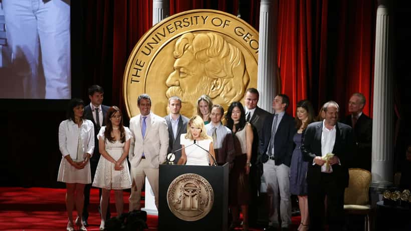 Harvey Weinstein bei den 67th Annual Peabody Awards neben Heidi Klum und Tim Gunn