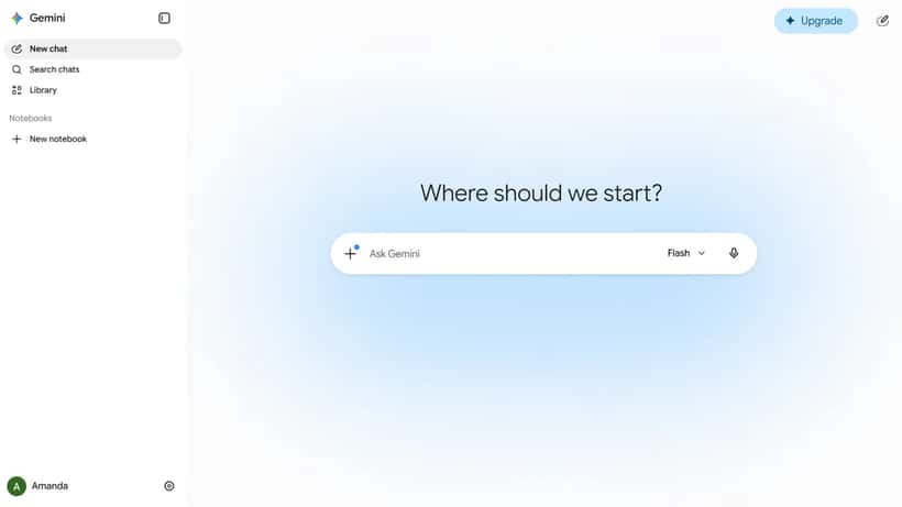 Google Gemini AI interface screenshot on a laptop screen in 2026