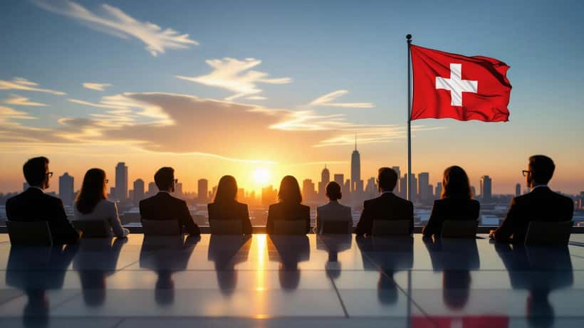 Illustration éditoriale de la crise économique vénézuélienne et de ses répercussions sur la Suisse